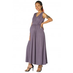 Long Maternity Dress (grey)